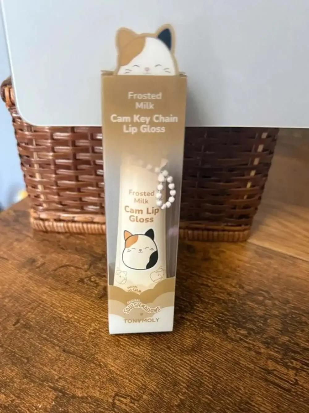 Tonymoly Squishmallows Cam Frosted Milk Keychain Lip Gloss